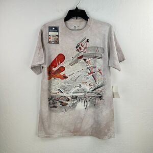 Smithsonian Tshirt‎ Mens S Gray White Cotton The Air & Space Museum Tie Dye NWT